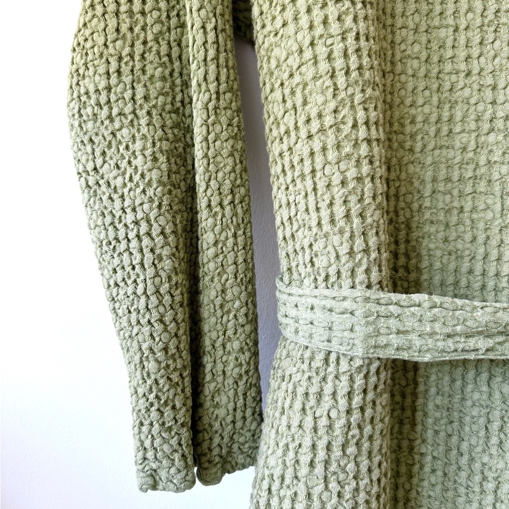 Forest Linen Like-New Men’s Waffle Knit Robe L/XL - Picture 9 of 14